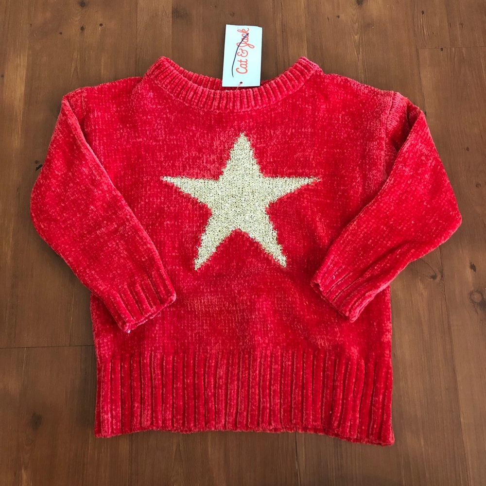 Cat & Jack - Star Holiday Sweater - 2T